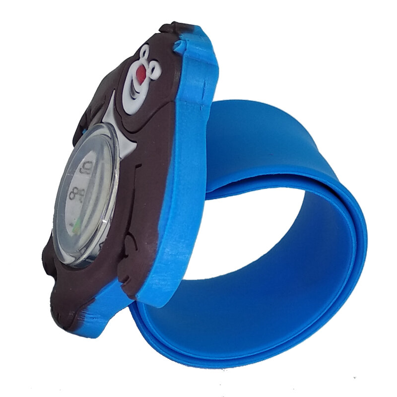 Reloj de cuarzo de goma para niños y niñas, pulsera Infantil de buena calidad con diseño de oso bonito, ideal para estudiantes