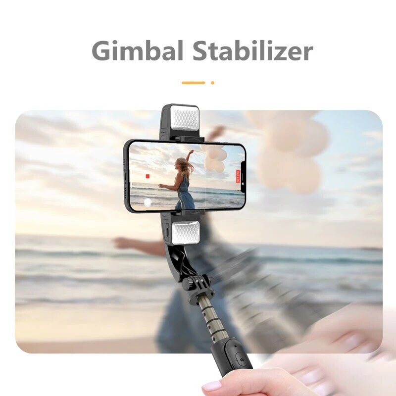 COOL DIER Gimbal Handheld Stabilizer โทรศัพท์มือถือวิดีโอบันทึกโทรศัพท์ Gimbal Stabilizer กับ Led เติมสำหรับสมาร์ทโทรศัพท์