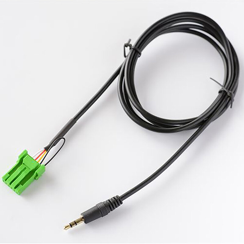 6Pin Green Connector Stereo 3.5MM Jack o Aux-in MP3 Cable Wire for Honda Jazz Fit 2002-2006