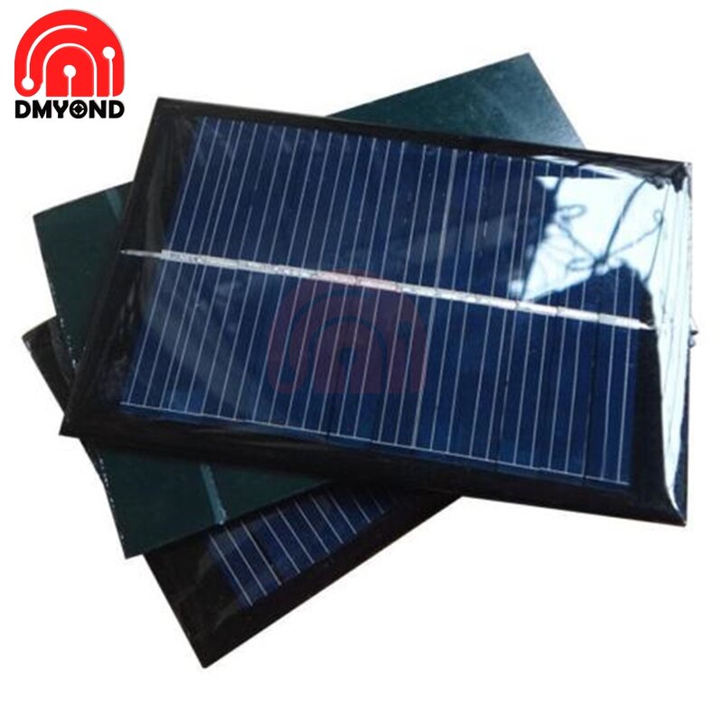 Mini Panel Solar de 0,5 V, 6V, 9V, 100mA, cargador de batería para bricolaje, fuente de alimentación Solar, cargador de batería
