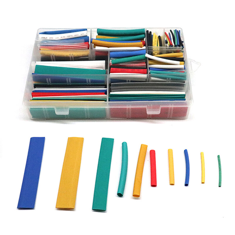385PCS  Heat Shrink Tube Kit Shrinking Assorted Electrical Connection Electrical Wire Wrap Cable Waterproof Shrinkage 2:1