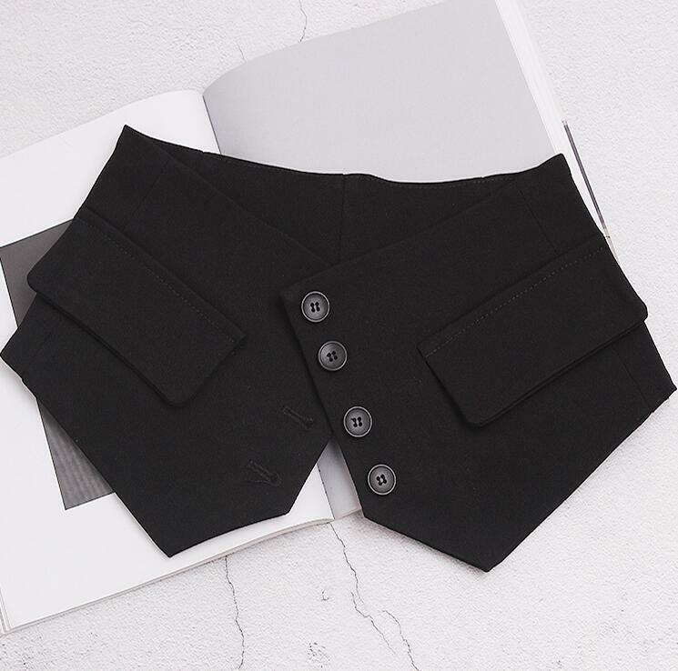 Pista feminina moda elástico tecido preto cummerbunds feminino vestido espartilhos cintura cintos decoração cinto largo r2837
