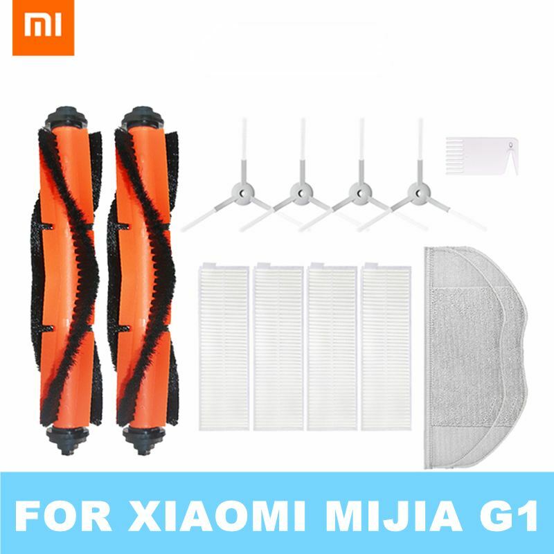 Xiaomi-acessórios de limpeza de pó robô mijia g1/mjstg1, escova principal, filtros, escovas laterais, panos, aspirador de pó