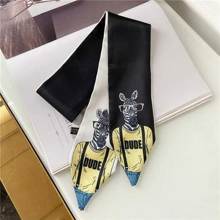 Sciarpa in stile animale stampato da donna con decorazione di nuovo stile Business europa e America sciarpe in seta con fazzoletto da collo sciarpa skinny