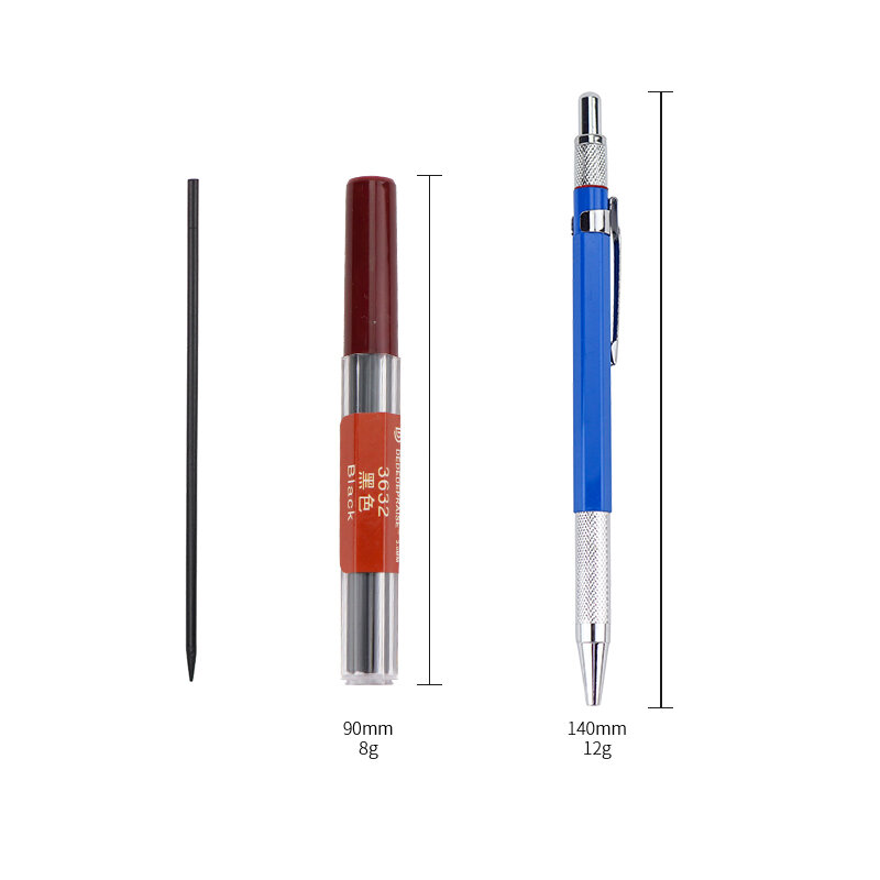 Dededeplise-recarga de lápiz automático/mecánico, 36 colores, plomo grueso, núcleo, recargas, papelería de repuesto, 2,0mm
