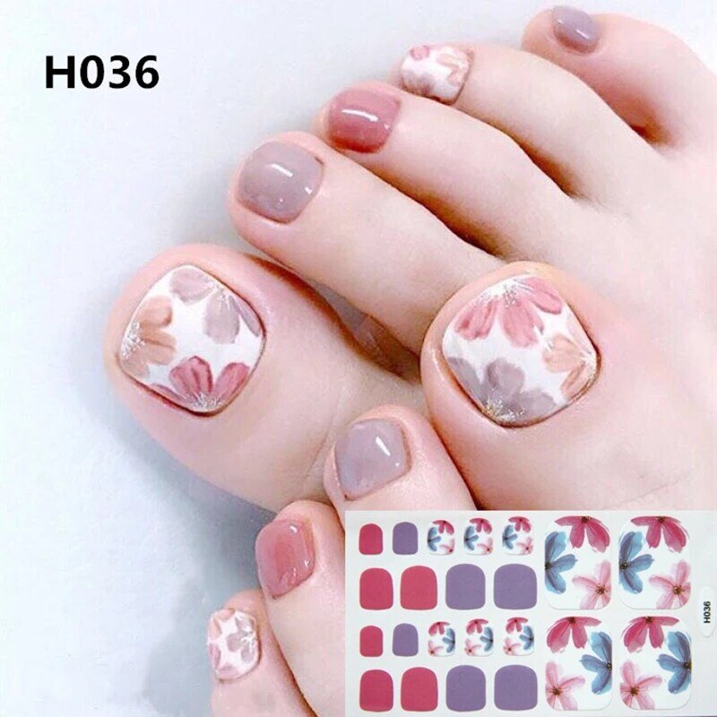 Foot stickers Nail Stickers Women Cute Bronzing Nail stickers Flower Leaf Nail Art Foil Decorations Slider Manicure Watermark