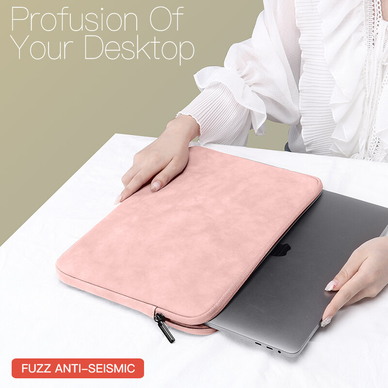 Sarung Laptop 13 14 15.4 15.6 Inci untuk Tas Notebook HP DELL Tas Macbook Air Pro 13.3 Sarung Tahan Benturan untuk Pria dan Wanita