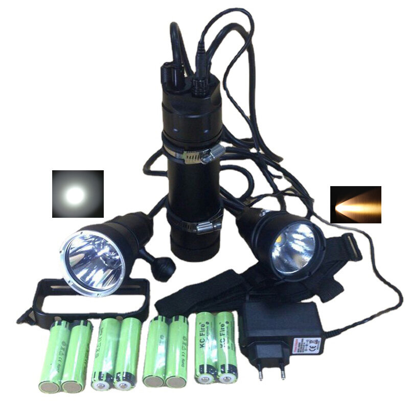 Uranusfire XHP70 XHP70.2 LED Đèn Pin Lặn Đèn Pin Đèn Ánh Sáng Đèn Lồng Mạnh Mẽ Dưới Nước Lặn Biển Chia Loại Đèn Pin
