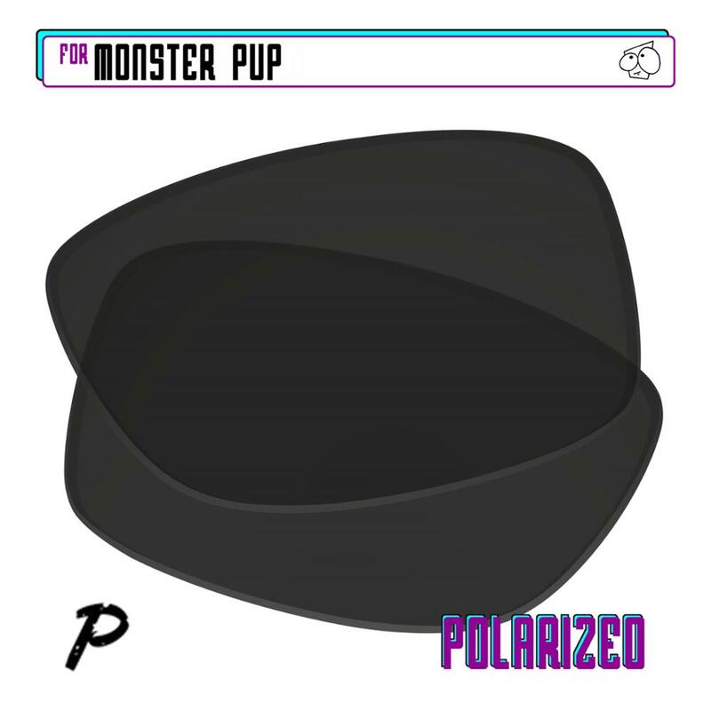 EZReplace Polarisierte Ersatz Linsen für-Oakley Monster Pup Sonnenbrille-Schwarz P