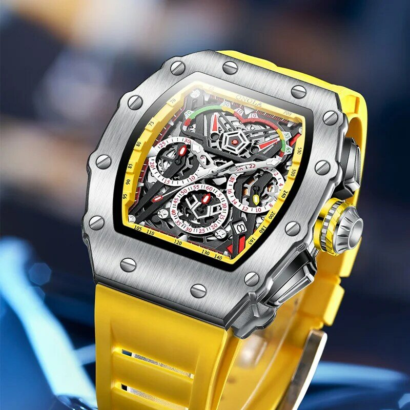 Onola-Relógios de quartzo impermeáveis masculinos, Top Brand, Luxo, Esportes, Cronógrafo, Relógio de pulso