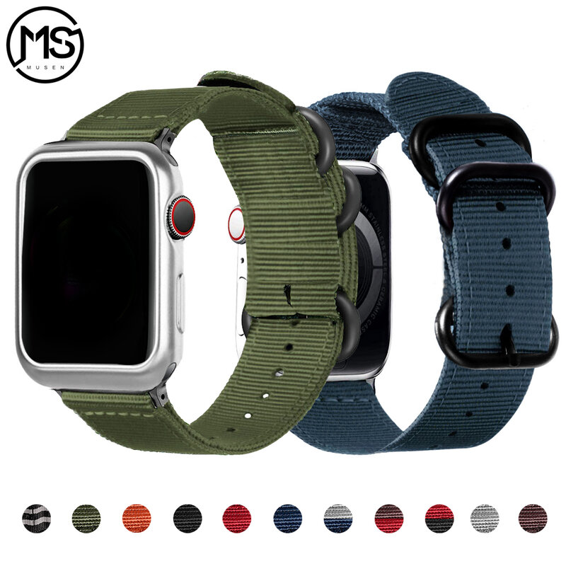 Para Apple watch pulsera de nylon Serie 3/2/1, pulsera deportiva 42mm 38mm, pulsera iWatch