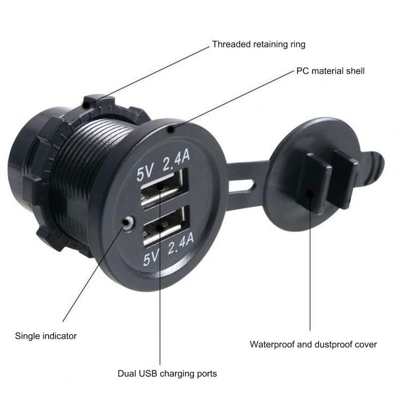 Charger USB Socket Fast Charge PC  Car Charger Adapter Universal Compact Charger   for RV  Car Charger