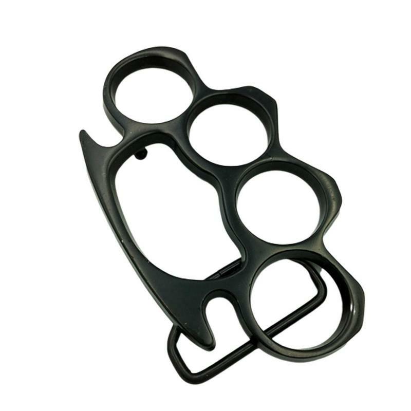 Cinturón de aleación nueva de cinco fundas para el dedo, hebilla Punk gótica, accesorios juveniles, hebillas para cinturones St J2Z5, color negro, 2019