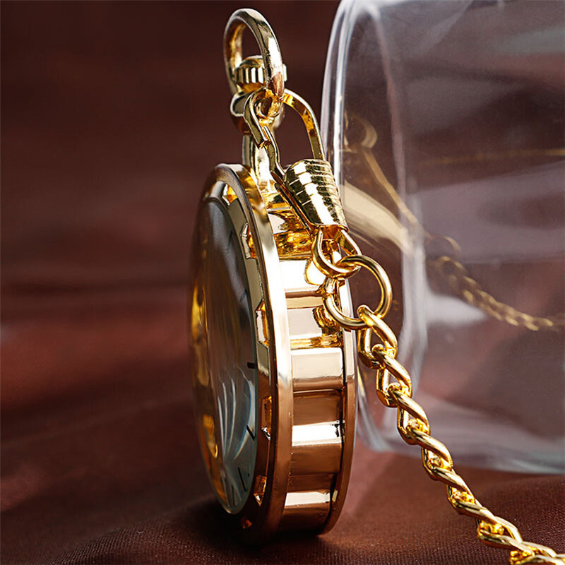 Transparante Open Gezicht Hollow Skeleton Mechanische Zakhorloge Hand Winding Vintage Klok Verjaardagscadeau Met Pocket Ketting Reloj