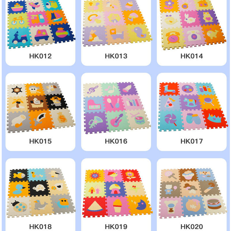 Cartoon Animal Pattern mata do zabawy Puzzle EVA Foam podkładka podłogowa dla dzieci Baby Gym maty do raczkowania maluch dywan losowy kolor