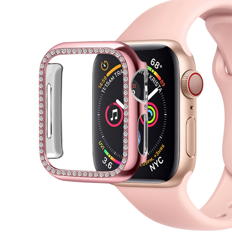 Coque de protection en diamant pour Apple Watch, pour Apple Watch série 5 4 3 2 1 38mm 40mm 42mm 44mm, pour Iwatch 5, accessoires 81021