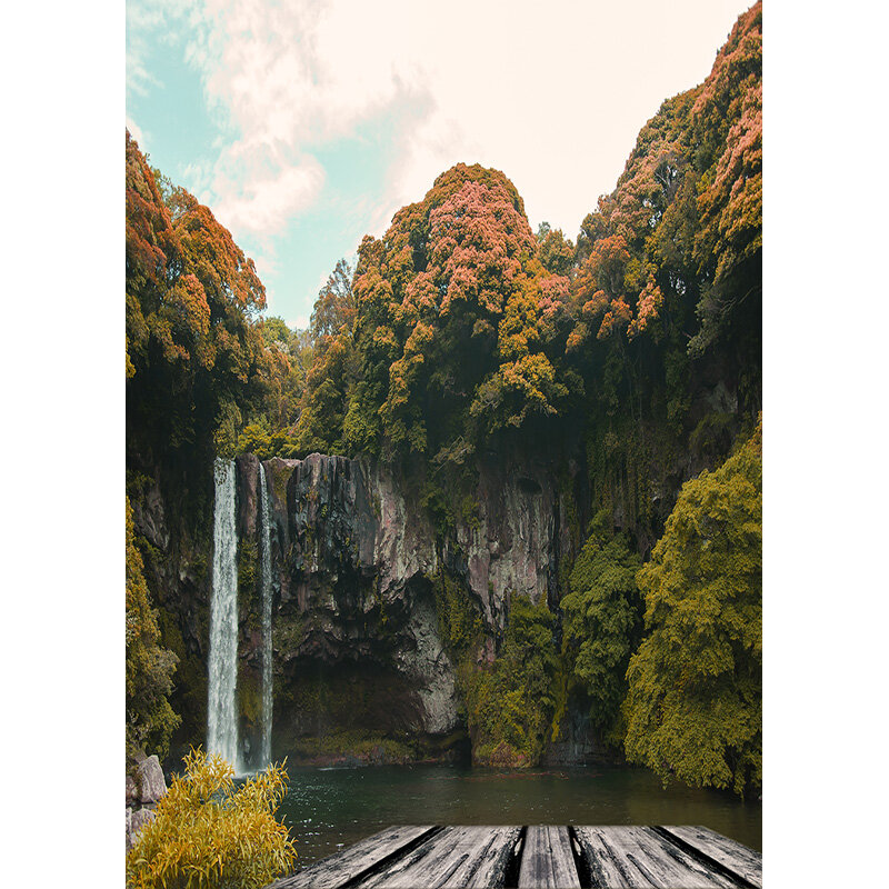 Фоны для фотосъемки SHENGYONGBAO с природным пейзажем водопадом, реквизит, весенний пейзаж, портретный фон для фотосъемки 21110WA-04