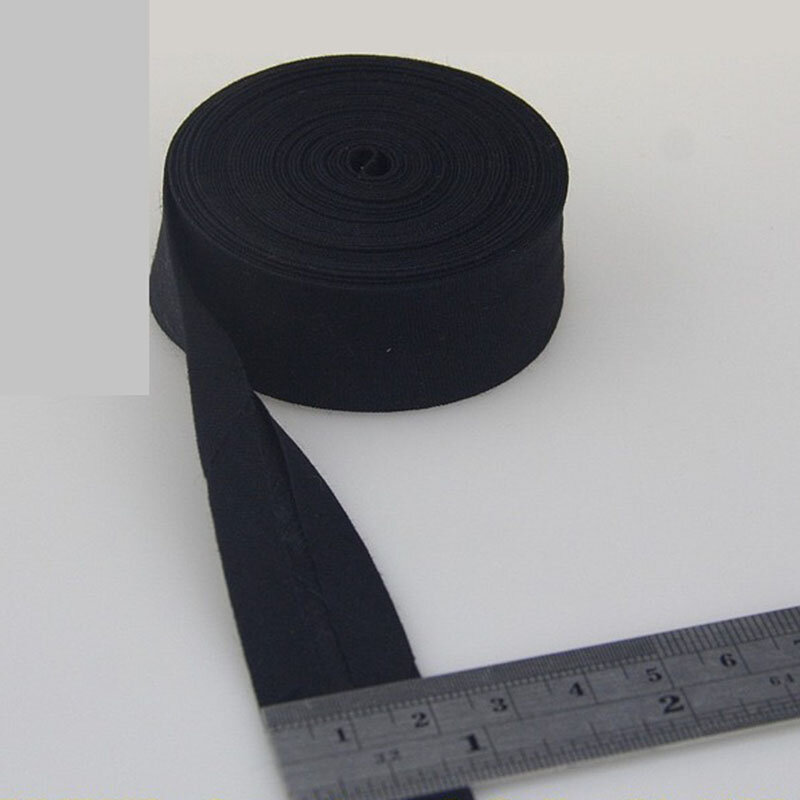 Cinta de encuadernación al bies de algodón de un solo pliegue planchada en la espalda, accesorios para manualidades, 10 metros, 20mm(3/4 ") de ancho