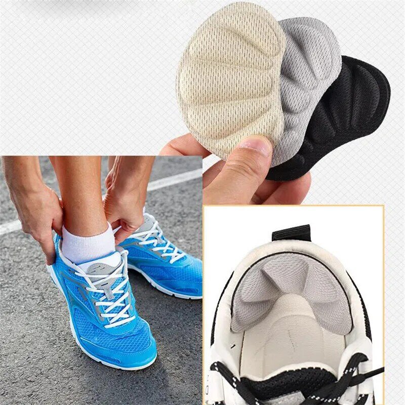 Sports Heel Insert Adesivo para Sapatos, Tamanho Reducer Filler, Salto Alto Liner, Alívio Da Dor No Salto, Almofada Auto-Adesiva