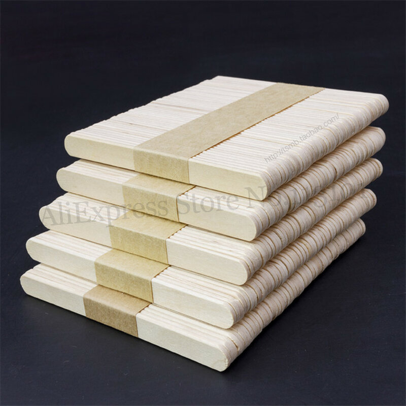 Palitos de hielo de madera de abedul, palos artesanales, longitud de 400mm, 8 lotes (50 unids/lote), 114 unidades
