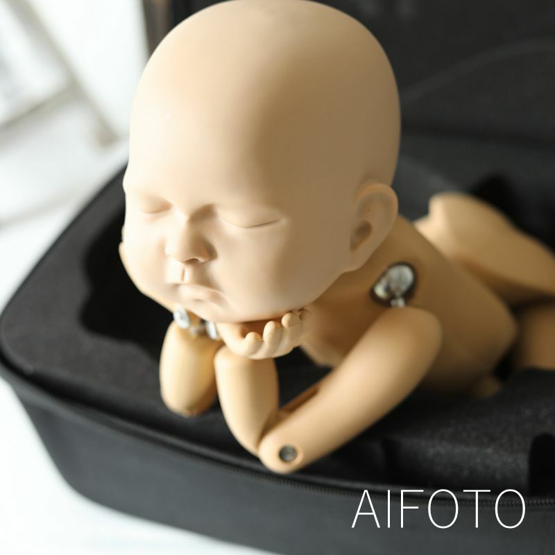포즈 훈련 모델 시뮬레이션 금속 공 공동 인형 flokati 아기 신생아 사진 소품 스튜디오 복장 액세서리