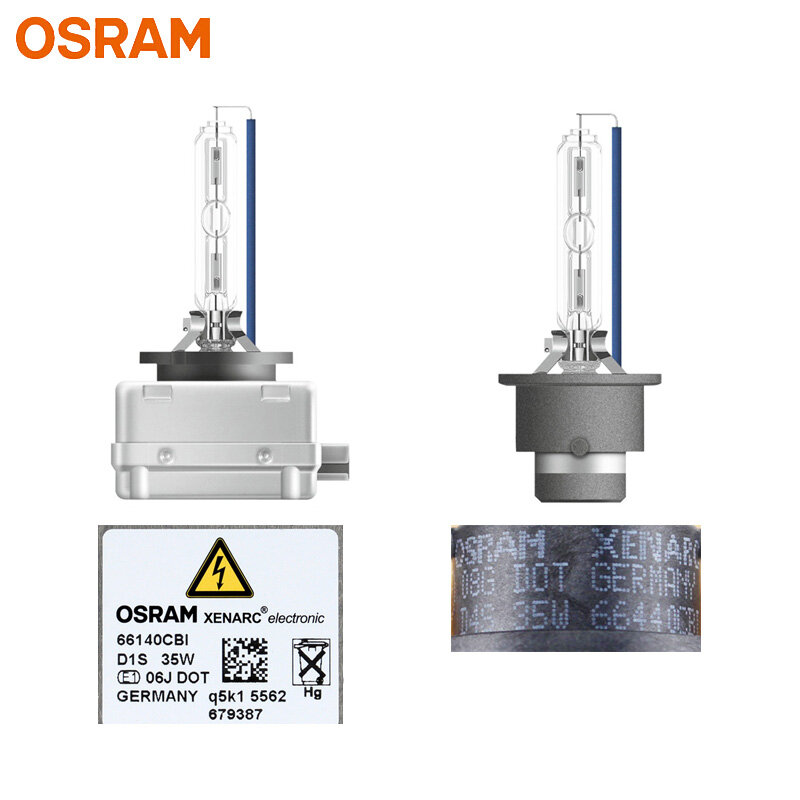OSRAM-Lampe de sauna HID pour voiture, lumière blanche extra bleue, 12V, 35W, 5500K, D1S, D2S, D3S, D4S, CBI SG, 1x