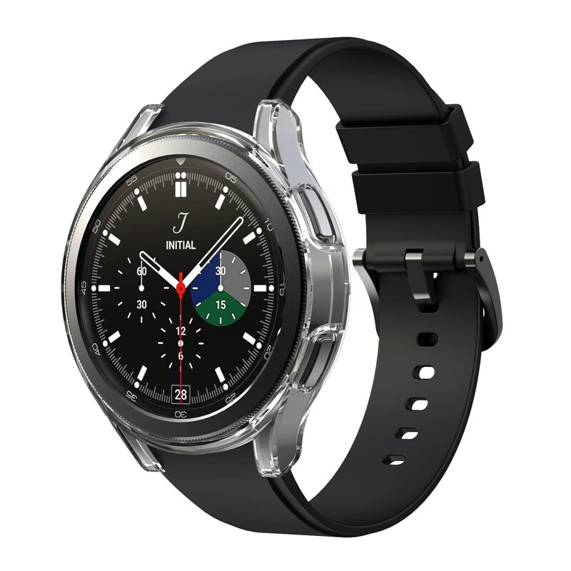Demi-paquet de housse de montre intelligente en TPU, couleur douce, étui pour Samsung Galaxy Watch 4 Classic 46mm, étui tout-rond, protecteur d'écran