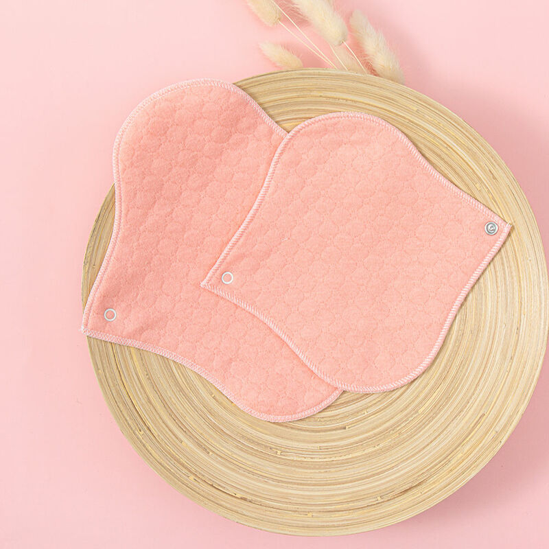 女性用の再利用可能な綿ナプキン,衛生,洗える,月経周期用,3個,180mm/220mm