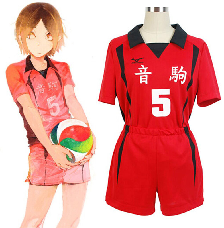 Haikyuu! Униформа Nekoma High School #5 1 Kenma Kozume Kuroo Tetsuro, для косплея, Haikiyu, Волейбольный мяч, трикотажная спортивная форма