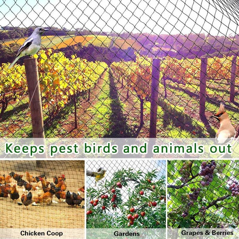 Тяжелая защита от птиц, искусственная ограда для сада и сельскохозяйственных культур, сетка для защиты от птиц, оленей, кошек, собак, искусственная рыболовная сеть