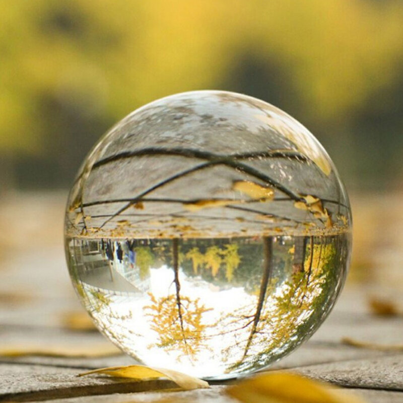 Bola de cristal de vidro transparente 80mm, adereços de fotografia bola de cristal artificial para decoração de casamento em casa