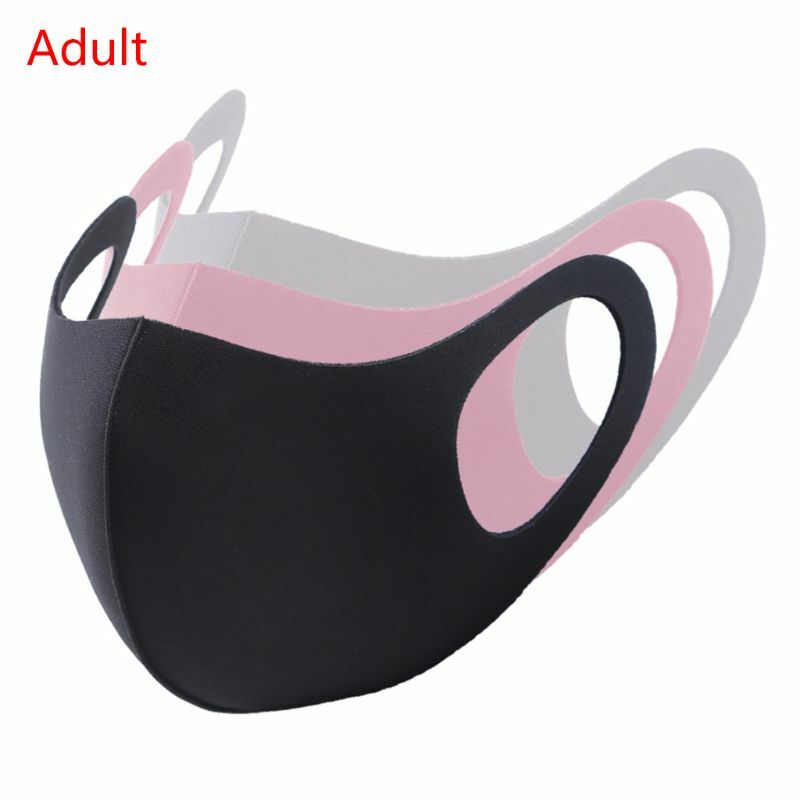 3Pcs/Set Kids Adult Waterproof Cloth Mouth Mask 3D Reusable Breathable Anti Pollution Face Cover Earloop Mouth-Muffle