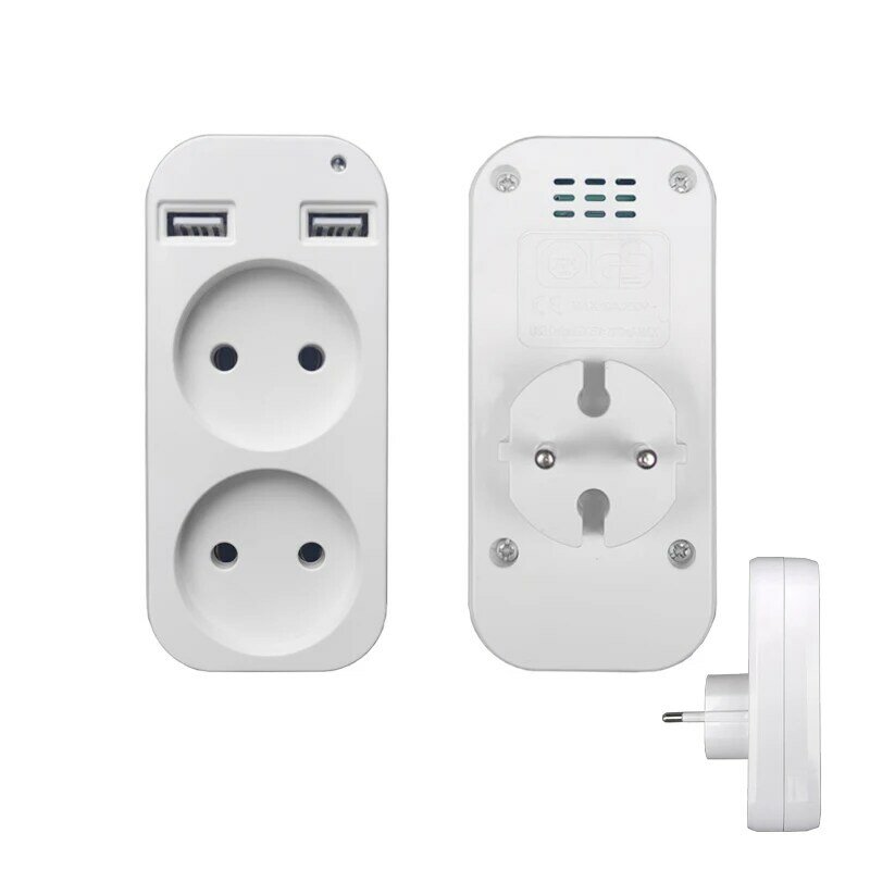 USB double Socket plug adapter phone charger wall panel  Free shipping Double USB Port 5V 2A Usb electrique outlet usb  Z1-02