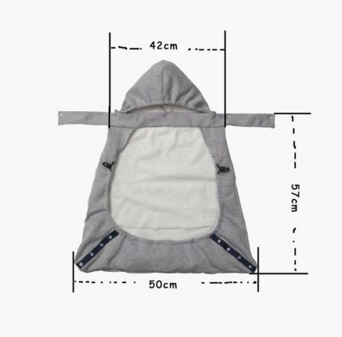 ใหม่ Warm Wrap สลิง Baby Carrier เด็ก Windproof กระเป๋าเป้สะพายหลังผ้าห่ม Carrier เสื้อคลุมสีเทา Functional ฤดูหนาว Hot