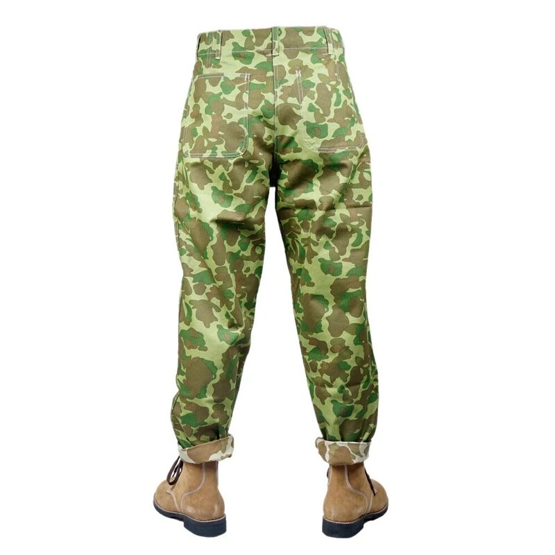 Ii wojna światowa WW2 US USMC HBT PACIFIC mundury odwracalne spodnie kamuflażowe spodnie na zewnątrz