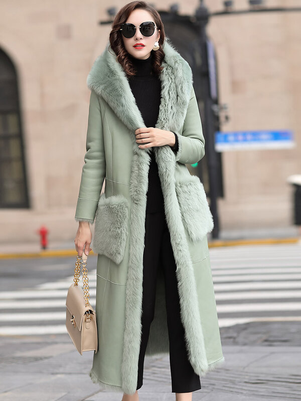 Casaco de pele natural real couro jaqueta, casaco de inverno de pele de vison, roupas femininas 2020 coreano 100% jaqueta de lã nb2020026c yy1666