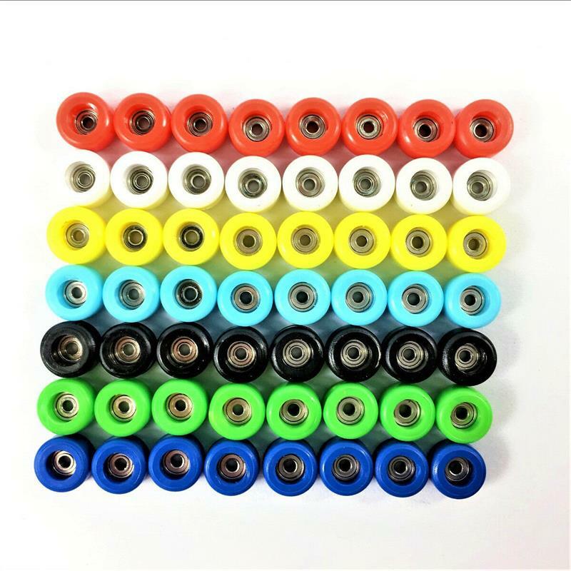BIXE Lot 56PCS/Set Bearing Wheels & Spanner Nuts Accessaries For Professional Wooden Fingerboard Skateboards Toy Xmas Gift