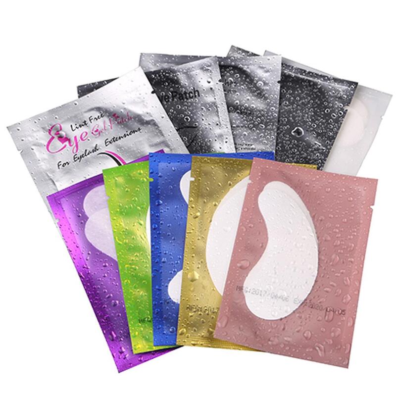 50 Pairs Eyelash Pad Gel Pads For Cilia Eyelashes Under Eye Patches For Eyelash Extension Paper Sticker Wraps Makeup Tools