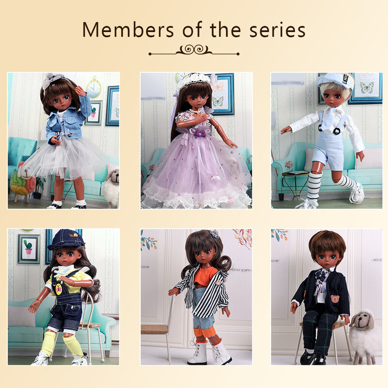 UCanaan 1/6 누드 바디 블랙 스킨 30CM BJD 인형 18 공 관절 인형 (의상 제외) Girls DIY Dress Up Toys