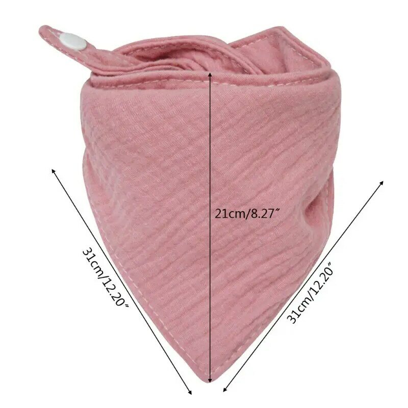 Babero de algodón para bebé, bufanda triangular de Color sólido, alimentación, Saliva, toalla, pañuelo, paño para eructar, accesorios para recién nacido
