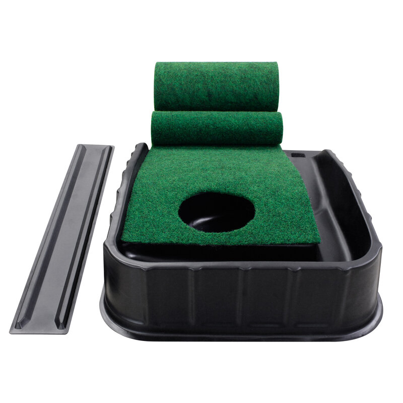 Golf Putting Green, entrenador de Putting, Mini esterilla de Golf con función de retorno automático de bolas para uso en el hogar/exterior/oficina, 7,33 pies x 1 pies