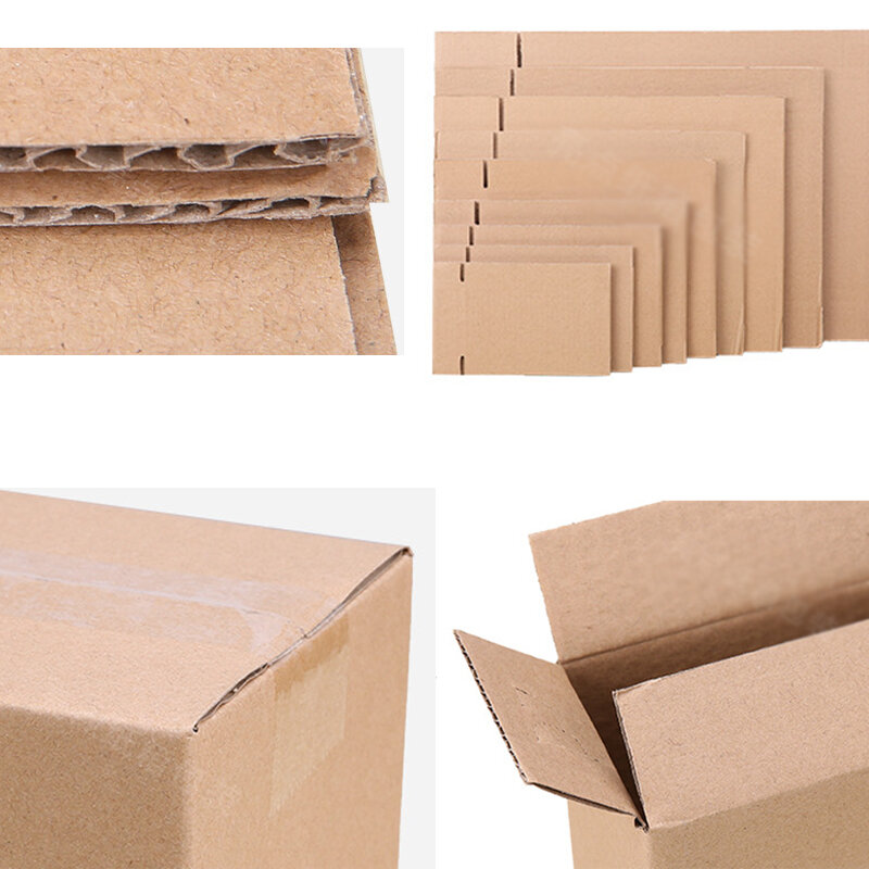 Boîtes en papier blanc ondulé à 3 couches, boîte d'emballage cadeau rectangulaire pour Album Photo, boîte de courrier, fournitures d'affaires, 10 pièces