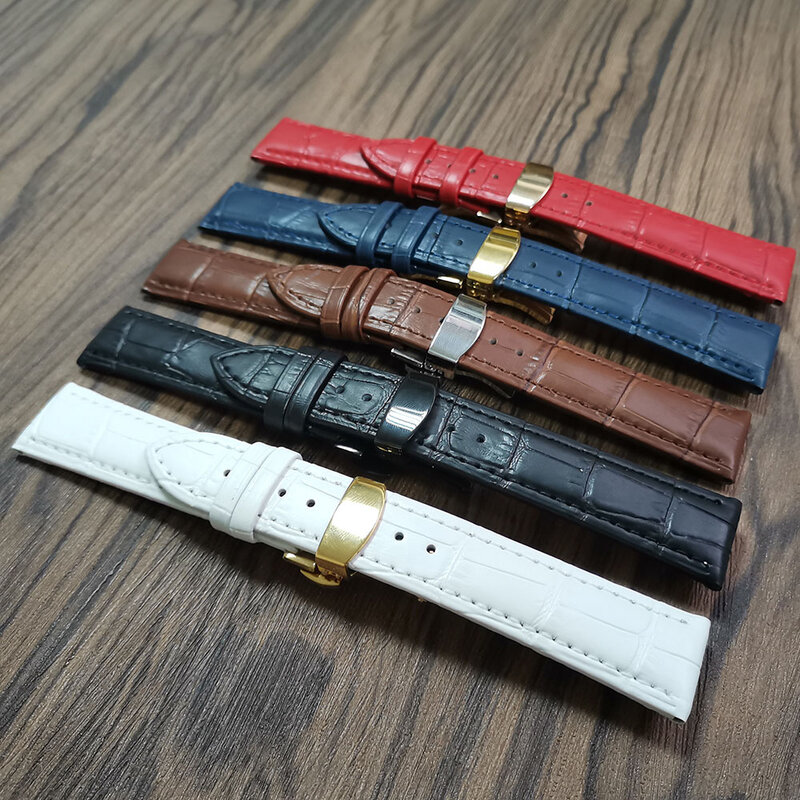Genuine Leather Watchbands 14mm 16mm 18mm 19mm 20mm 21mm 22mm 24mm Watch Band  Soft Calf Lather Strap for Tissot 1853 Seiko