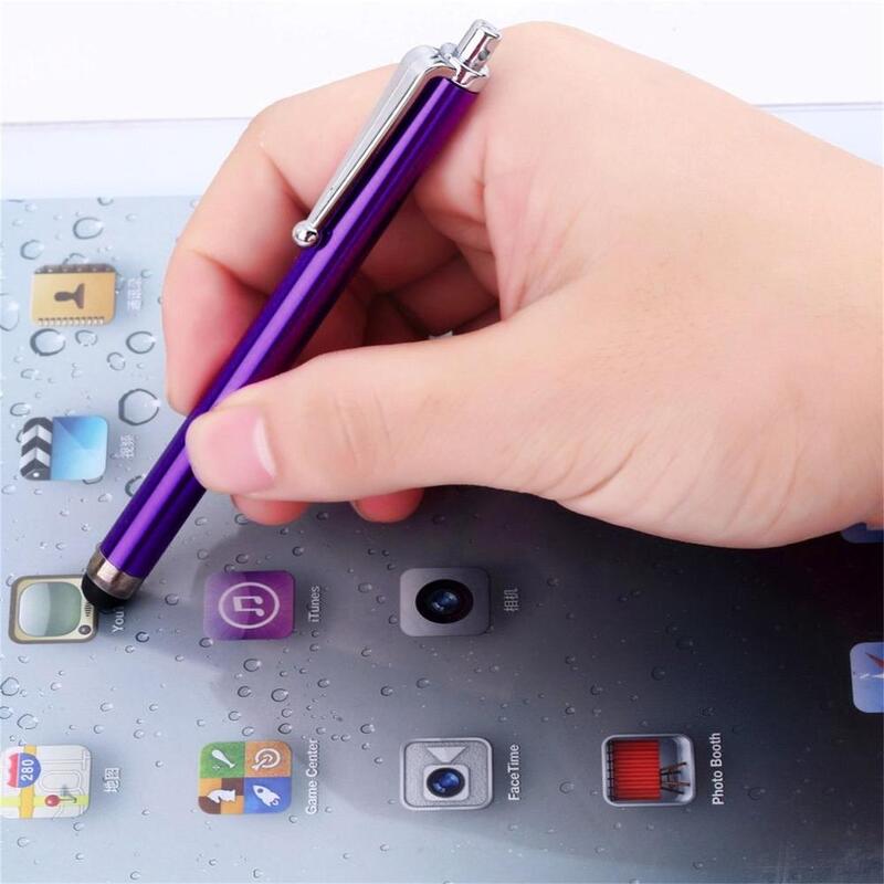 1 Pcs Telepon Pensil Bulat Kepala Desain Metal Stylus Sentuh Layar Kaca Lensa Digitizer Pengganti Pena untuk Ponsel Pad tablet