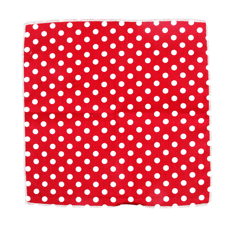 Dot bawełniane chusteczki męskie kolorowe drukowanie moda kieszonkowe kwadratowe męskie na co dzień czerwony Navy kwadratowe kieszenie chusteczki ręczniki