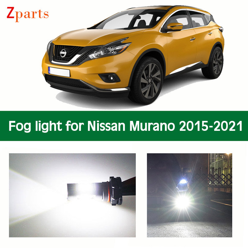 1คู่ไฟ LED หมอกสำหรับ Nissan Murano 2015-2021อัตโนมัติ Foglamp หลอดไฟสีขาว12V 6000K โคมไฟรถยนต์รถอุปกรณ์เสริม