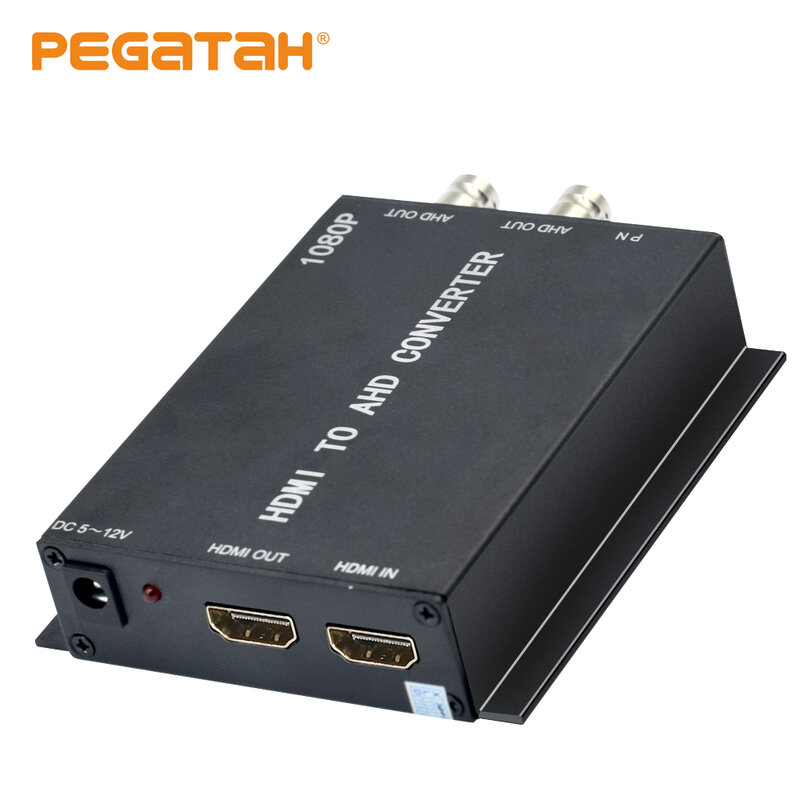 NEW 1080P HDMI to AHD video Converter Mini video Converter Adapter HDMI loop with 2CH AHD output Converter for Monitor HDTV DVRs