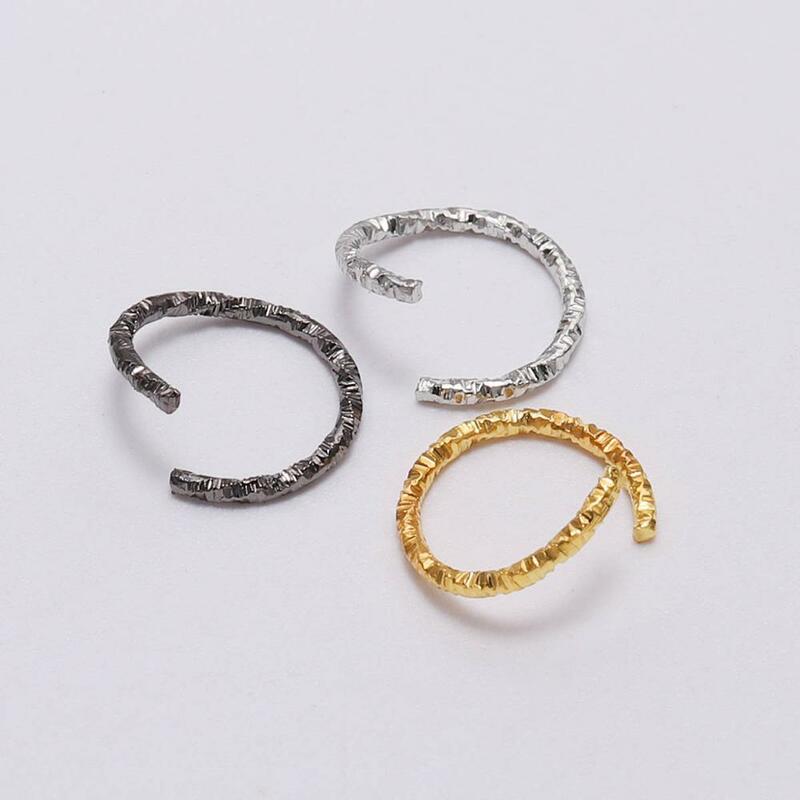 50-100 Pcs 8-20 Mm Bulat Cincin Twisted Terbuka Split Cincin Cincin Konektor untuk Perhiasan bakat Temuan Persediaan DIY