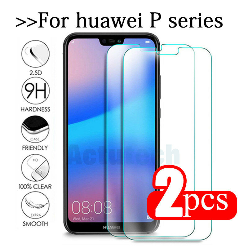 2Pcs Gehard Glas Voor Huawei P20 Lite Gehard Glas Voor Huawei P20 Pro P10 Plus P9 Mini P8 Licht screen Protector Veiligheid Film