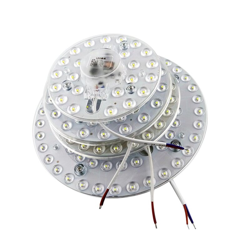 10 unids/lote AC 220V módulo LED integrado de 2835 Wick Panel de la lámpara 12W 18W 24W 36W ronda 6000K luz blanca de la luz de fuente de lámpara de techo